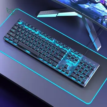  настоящий механический сенсорный набор клавиатуры и мыши проводной беззвучный водонепроницаемый и пыленепроницаемый ноутбук настольный компьютер киберспортивные игры