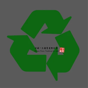  Переработка Наклейки Логотип 100x100 мм Символ Виниловый контейнер Окружающая среда