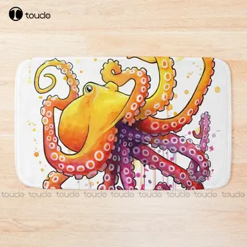 Octopus Sunrise Коврик для ванной для спальни