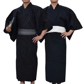 Мужское кимоно Пижама Халат Хлопок 100% свободная ночная рубашка