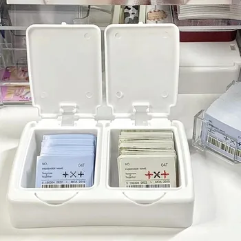  Всплывающая маленькая коробка для хранения карт Классификационный ящик Настольный органайзер Коробка Kpop Держатель для фотокарт Пыленепроницаемый контейнер для ювелирных изделий