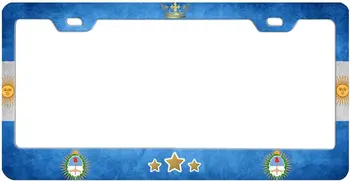 Аргентина Голубой флаг Рамка номерного знака Национальная эмблема Синий Белый Алюминиевый Металлический Номерной Знак Рамка Держатель Регистрационного Знака
