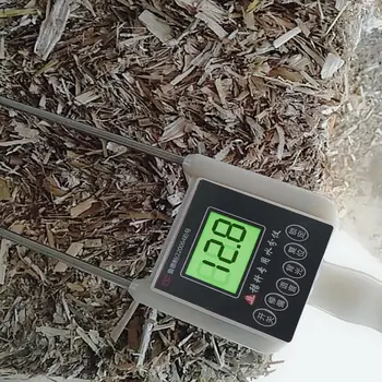 Прибор для измерения влажности соломы Куча соломы Блок травы Влажность мешка для соломы Солома кукурузно-пшеничная Измерение влажности соломы