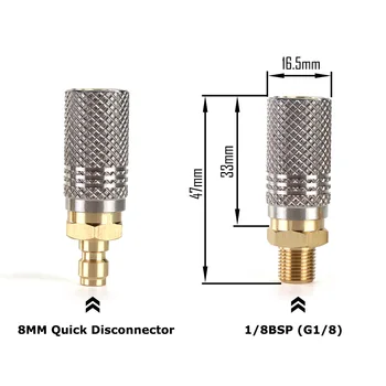 Быстросъемный адаптер винтового насоса высокого давления с расширенной подачей воздуха с резьбой 1/8 BSP (G1/8) или быстроразъемным соединением