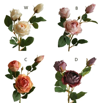 Искусственный цветок розы с длинным стеблем искусственные шелковые розы одинарное искусственное украшение для цветочной вазы для украшения домашней свадьбы