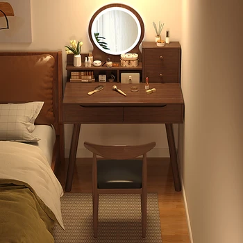 Минималистичный современный китайский стиль, легкий роскошный небольшой шкаф с небольшим туалетным столиком в спальне