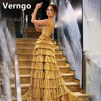 Verngo Желтое вечернее платье с возлюбленной для женщин Многоуровневое платье принцессы Блестящее вечернее платье для торжественного случая 2024
