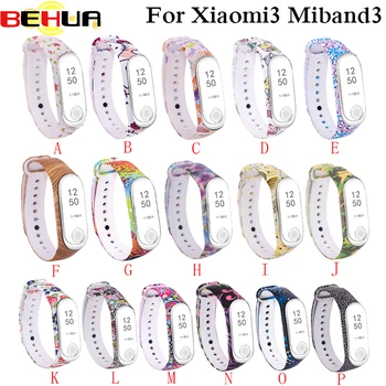 Miband 3 Ремешок Mi band 3 Аксессуары для часов Сменный силиконовый разнообразный ремешок на запястье для xiaomi mi 3 xiaomi3 браслеты для умных часов xiaomi3