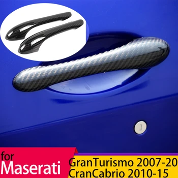 Real Carbon Fiber Автомобильная внутренняя дверь Ручка Украшение Отделка для Maserati Gran Turismo GranTurismo Gran Cabrio GranCabrio