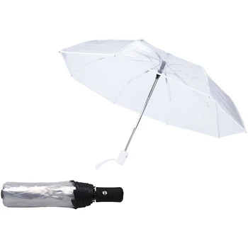 2 шт. Прозрачный зонтик Дождь Женщины Мужчины Солнце Дождь Автозонт, прозрачный + черная рамка & прозрачная и белая рамка