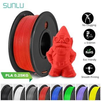 SUNLU 0,25 кг 3D филамент Мини Катушка PLA Нить 1,75 мм Маленькая Защита окружающей среды Без отходов Новинка для 3D-печати