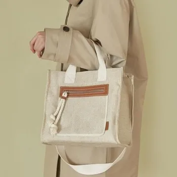  Повседневная женская сумка через плечо Роскошные сумки Женские сумки Дизайнерские холщовые сумки с несколькими карманами Большая емкость сумки через плечо