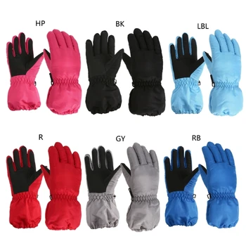 Водонепроницаемые детские перчатки Ветрозащитные лыжные варежки Удлиненные манжеты Дизайн детских перчаток