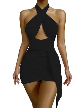 Сексуальный темперамент, обтягивающая юбка, платье с вырезом серый22