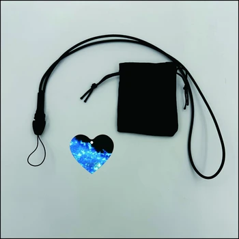 Терагерцовая энергетическая карта AIBAOTON, черная подвеска в форме сердца с силиконовой ионной цепочкой