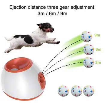 Автоматические пусковые установки для мячей для собак в помещении Пусковые установки для теннисных мячей для собак Тренировочная игрушка с мячом для прыжков, подходящая для кошек, собак, товаров для домашних животных