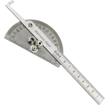 100 мм 0-180 Нержавеющий уголок Угловой указатель Рука Правило Измерение Инструмент