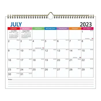 Большой настольный календарь на 2023-2024 гг. Эстетичный минималистичный ежемесячный настольный планировщик 14,7 * 11,4 дюйма Годовой календарь из плотной бумаги с несколькими
