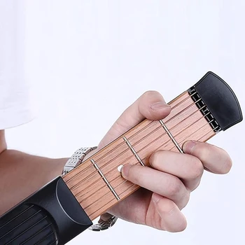  карманный гриф для гитары, 6-ладовый портативный гитарный инструмент для тренировки аккордов для начинающих прочный