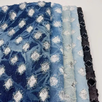 Юбки Дизайн одежды для швейных материалов Ткань Перфорированная джинсовая ткань с отверстиями Персонализированные модные куртки Брюки Сумки