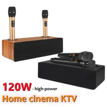 TV-3.2 DJ Party Bluetooth-динамик Аудиосистема PA Домашний кинотеатр Караоке с двойным беспроводным микрофоном Мощный сабвуфер мощностью 120 Вт