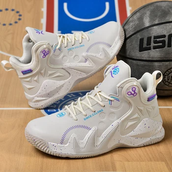 Мужская баскетбольная обувь, высокие кроссовки, мужская высококачественная боевая баскетбольная обувь в стиле ретро36-45