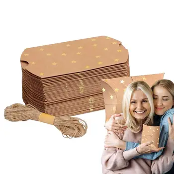 Крафт-бумага Подарочные коробки для хранения DIY Печатные коробки для упаковки в виде звезды ручной работы Многоразовая коробка с сокровищами многоразовая коробка для конфет и шоколада