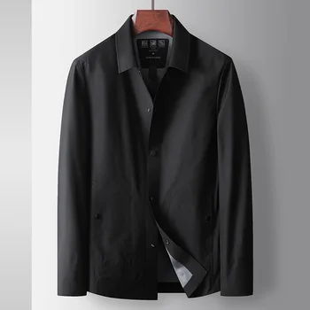 Lin2727-Пальто черное облегающее профессиональное свадебное платье жениха