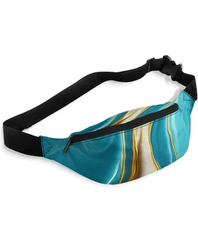 Мраморная текстура Aqua Waist Packs для женщин Водонепроницаемая спортивная сумка на талии на открытом воздухе Унисекс Сумка через плечо