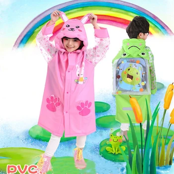 Детский мультфильм милый дождевик водонепроницаемый дождевик девочки мальчик дождевик пончо непроницаемый дождевик с капюшоном детский дождевик