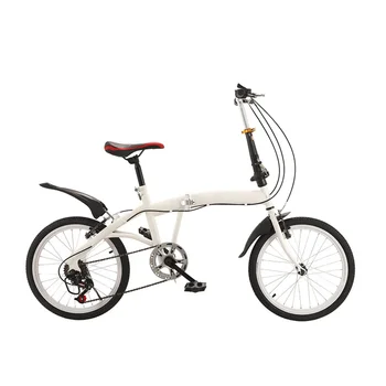 20 дюймов 6-скоростной велосипед складной передний и задний двойные тормоза из высокоуглеродистой стали регулируемый по высоте амортизирующий велосипед