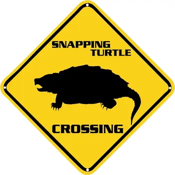 Поддержка настройки Предупреждающий знак Щелкающий знак черепахи Декор стены животного Фармаус Двор Качество дороги Металлический знак 12x12 дюймов