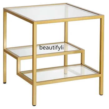 yj Современный минималистичный диван приставной столик чайный шкаф светлый роскошный гостиная мобильный боковой шкаф креативный угловой стол