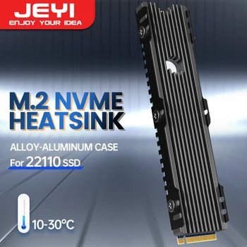 JEYI 22110 SSD Радиатор M.2 NVME Радиатор из алюминиевого сплава PS5 M.2 PCIE SATA SSD Эффективный радиатор с термосиликоновой прокладкой