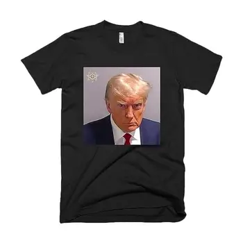Trump 2024 Mugshot T-Shirt Забавная и креативная футболка Trump Mugshot Футболка Trump 2024 Mugshot для взрослых Молодежь Trump Cos Подарок