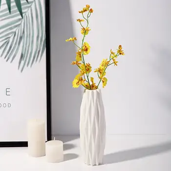 Home Nordic Пластиковая ваза Простая маленькая бутылка для хранения свежего цветочного горшка для цветов Гостиная Современные украшения для дома