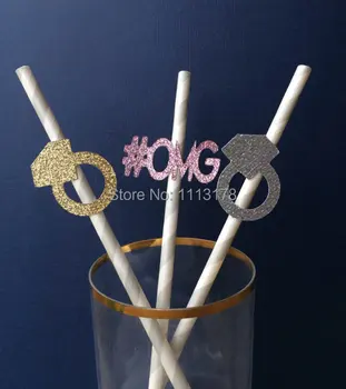 дешевые соломинки для девичника полосатые бумажные соломинки - свадьба, помолвка, день рождения, детский душ, соломинки для чаепития