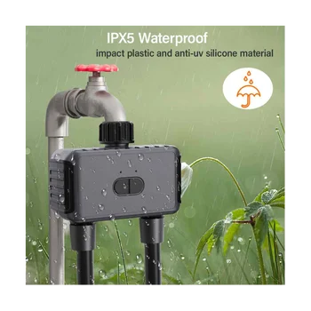 WiFi Интеллектуальный таймер для орошения воды Автоматическая спринклерная система с контроллером приложения Hub для двора, газона, сада, бассейна, вилки ЕС