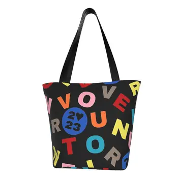 Love On Tour Сумка для покупок Музыкальные стили Школьные сумки Женская графическая сумка через плечо Повседневная сумка из полиэстера