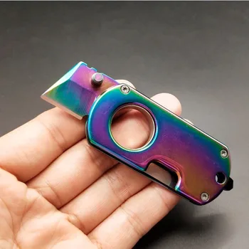 Новый мини-кольцевой нож EDC Tool Knife Креативный многофункциональный удобный складной нож для самообороны на открытом воздухе для кемпинга Фруктовый нож