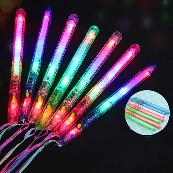 концертный светодиодный светильник 7 типов мигающих танцующих огней для вечеринок на открытом воздухе светящаяся палочка многоразовая непрерывная мигающая светодиодная палочка