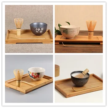 4 стиля 3 шт./комплект Кофейные чайные сервизы Чайная церемония Матча Керамическая чайная чаша Бамбуковая ложка Маття Венчик Японский чай тоже