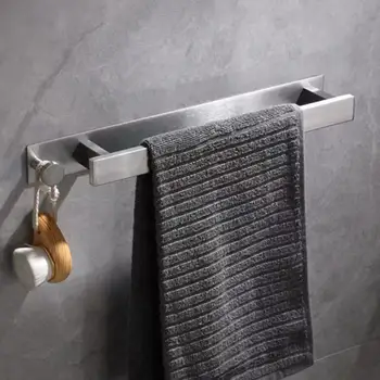  Долговечная вешалка для полотенец Легкая организация Компактная вешалка для полотенец из нержавеющей стали с крючком для кухни в ванной комнате