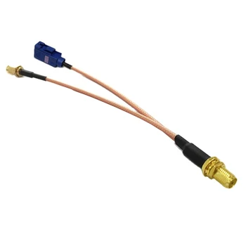 SMA Female To SMA Male And Fakra C Connector Y Type Split Pigtail Cable RG316 30 см Адаптер 12 дюймов для беспроводной связи