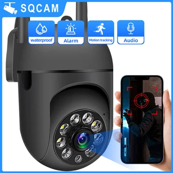 SQCAM 1080P Wi-Fi камеры наблюдения Wi-Fi защита камер видеонаблюдения PTZ-самостоятельная защита водонепроницаемый для наружной Wi-Fi камеры
