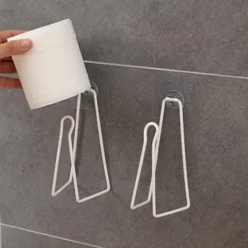  Простая установка Держатель для бумажных полотенец Компактный настенный держатель для салфеток Стойка для туалетной бумаги без перфораторов для кухни и ванной комнаты