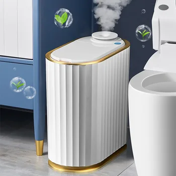 Ароматерапия Умный мусорный бак Ванная комната Туалет Настольный электронный автоматический мусорный бак с освежителем воздуха Бытовая техника