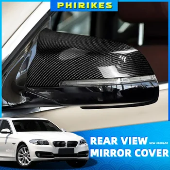 2pcs Яркая автомобильная глянцевая черная замена для BMW 5 серии Седан F10 F11 F18 2014-2017 Крышка зеркала заднего вида Крышки M Style