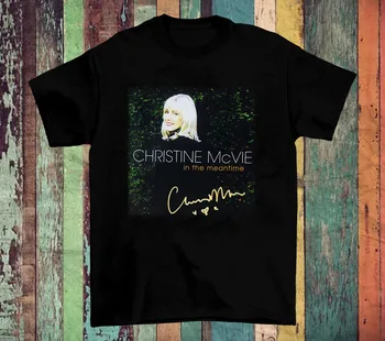 Кристин МакВи Тем временем Альбом Подпись Черная Рубашка Всех Размеров VC057 с длинными рукавами