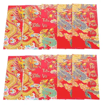 HongBao Красный Стиль Китайский Стиль Новогодние Денежные Пакеты Счастливые Денежные Мешки Красные Конверты Карманы (Смешанный Стиль)